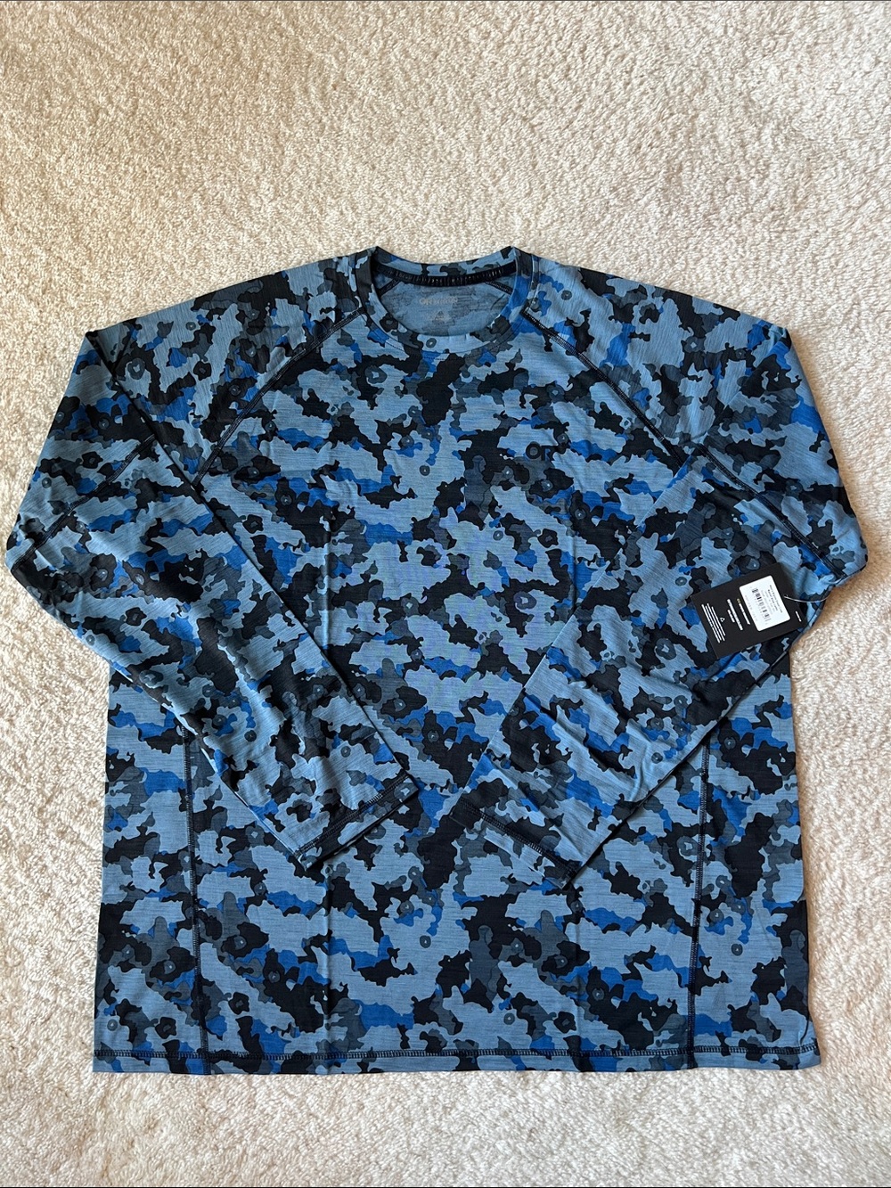 Men’s Outdoor Research Alpine Onset Crew Naval Blue Camo XXL
